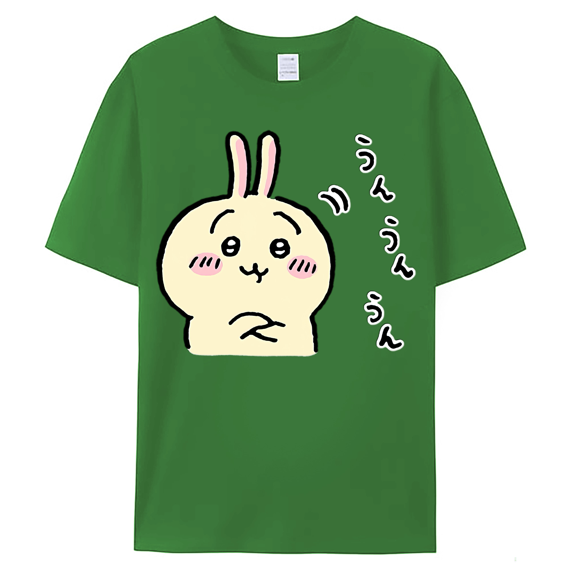 （画像用） ちいかわ うさぎ Chii-kawa usagi レディースカジュアルプリントTシャツ（綿100％）
